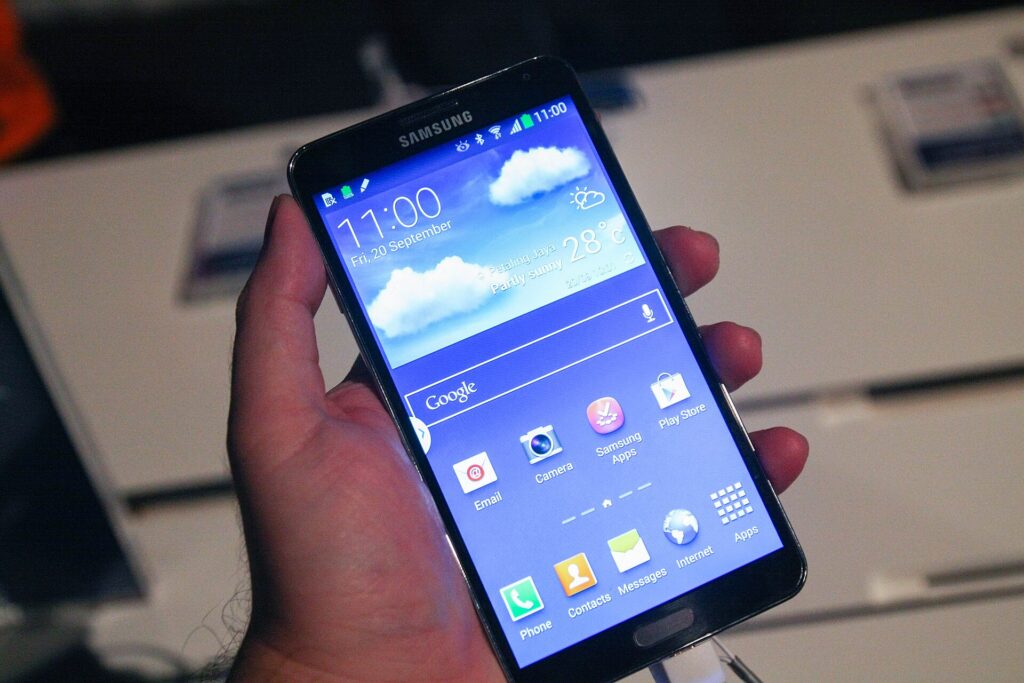Samsung Galaxy Note 3 home screen